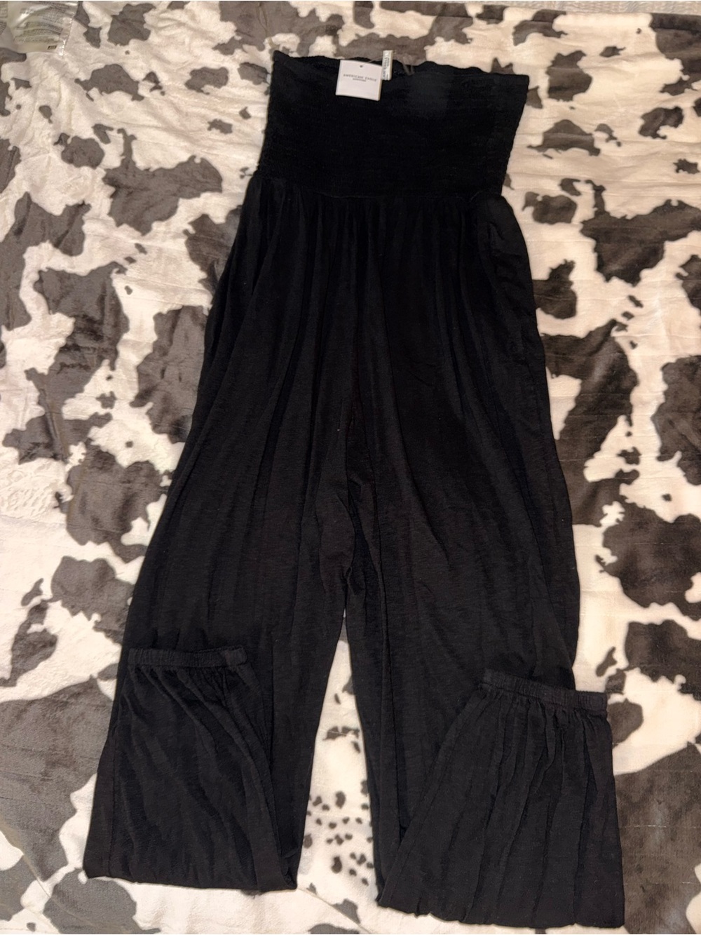 American Eagle Outfitters Black Strapless Jumpsuit